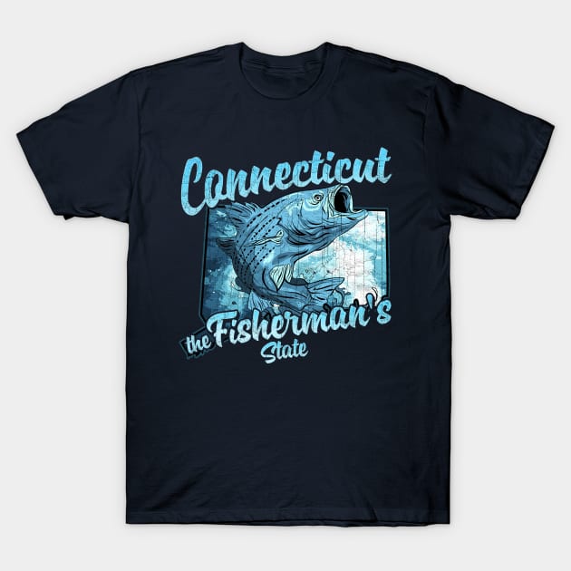 Connecticut The Fisherman's State T-Shirt by E